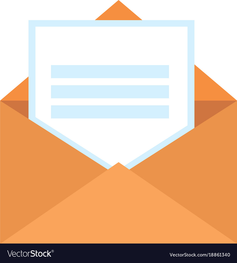 Mail envelope isolated icon Royalty Free Vector Image