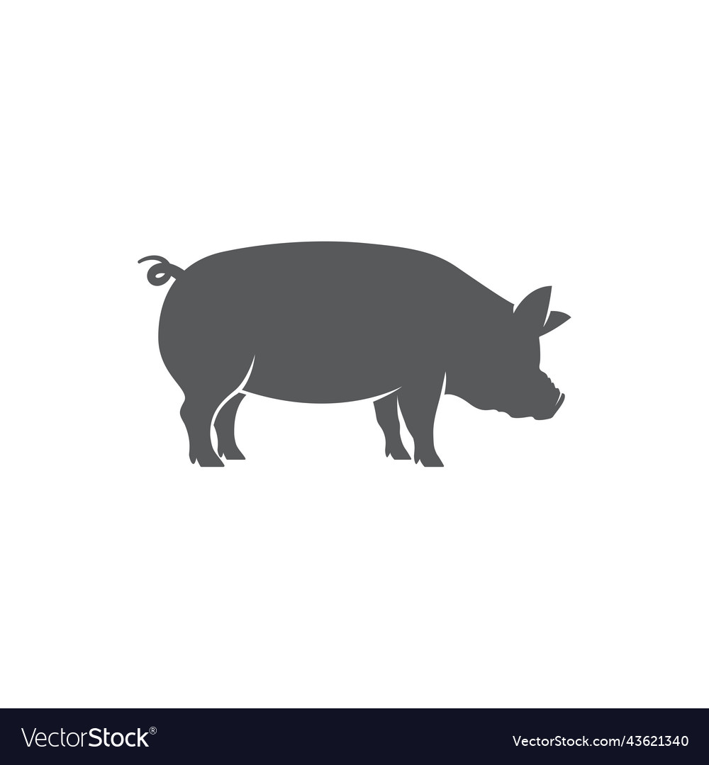 Pig logo icon silhouette
