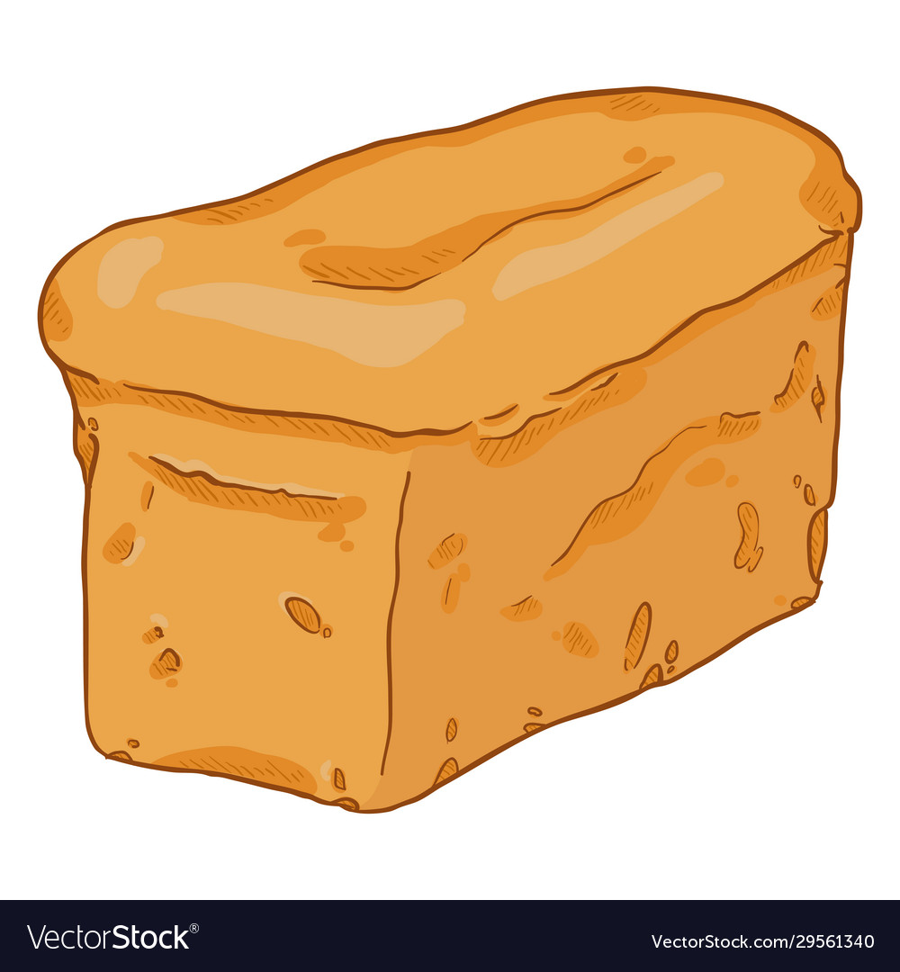 Single cartoon - fresh loaf wheat bread Royalty Free Vector