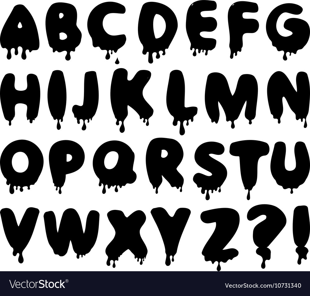 Smudge alphabet Royalty Free Vector Image - VectorStock