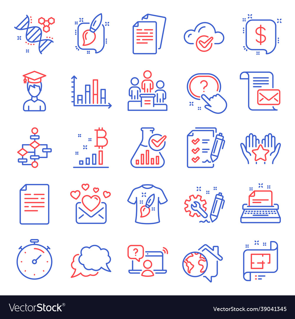 Education Icons Set Included Icon As Diagram Vector Image