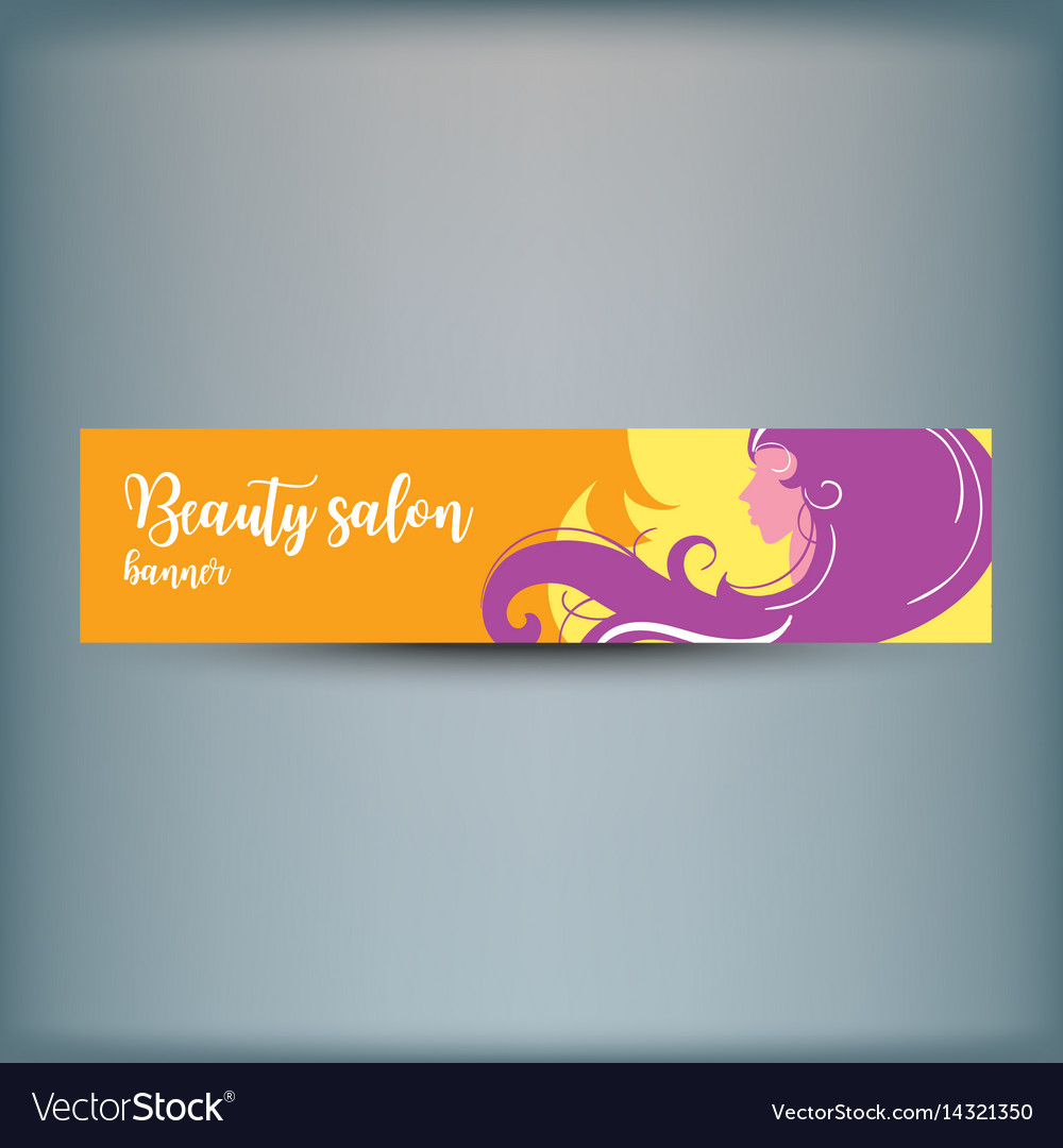Banner With Stylish Woman Silhouette Royalty Free Vector