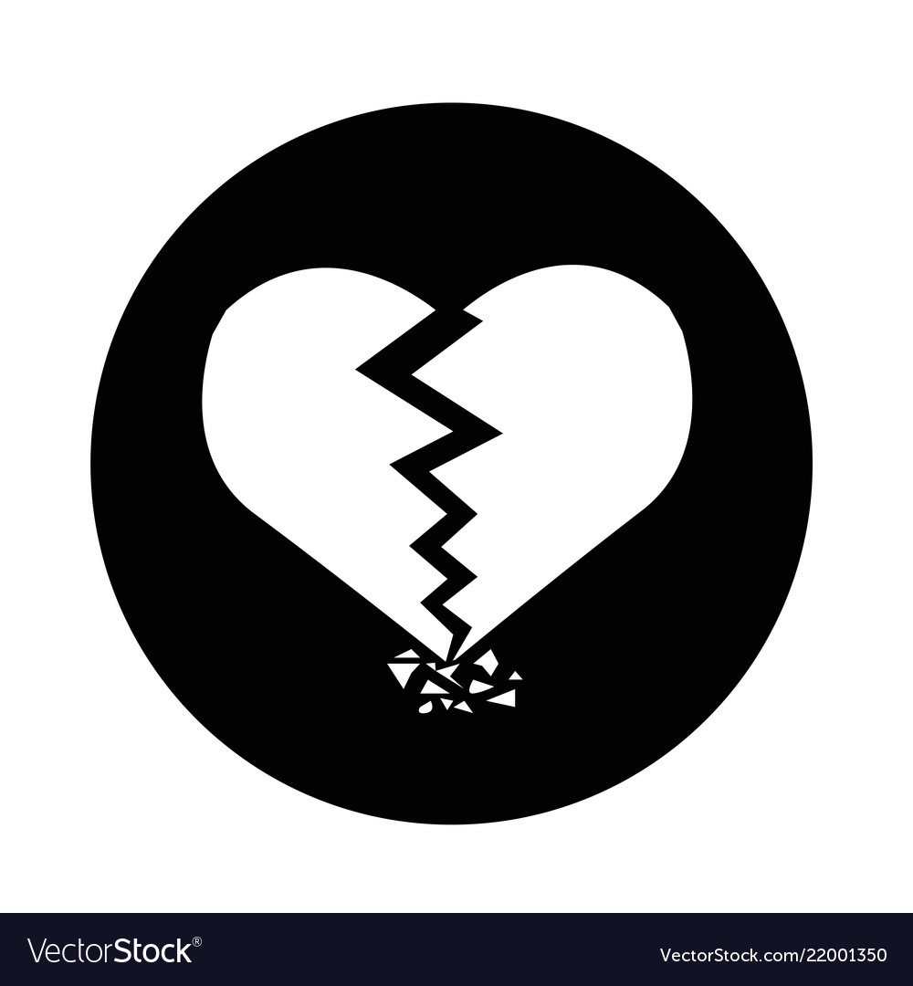 Broken heart icon Royalty Free Vector Image - VectorStock