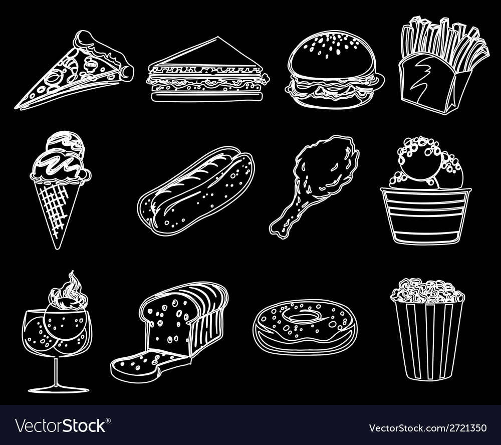 Different foods Royalty Free Vector Image - VectorStock