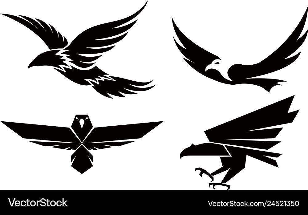 Eagle bird logo Royalty Free Vector Image - VectorStock