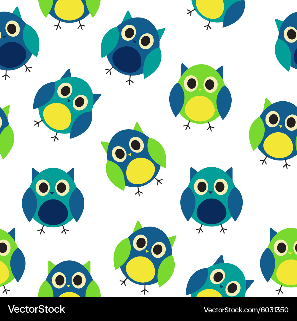 Owl seamless pattern background Royalty Free Vector Image