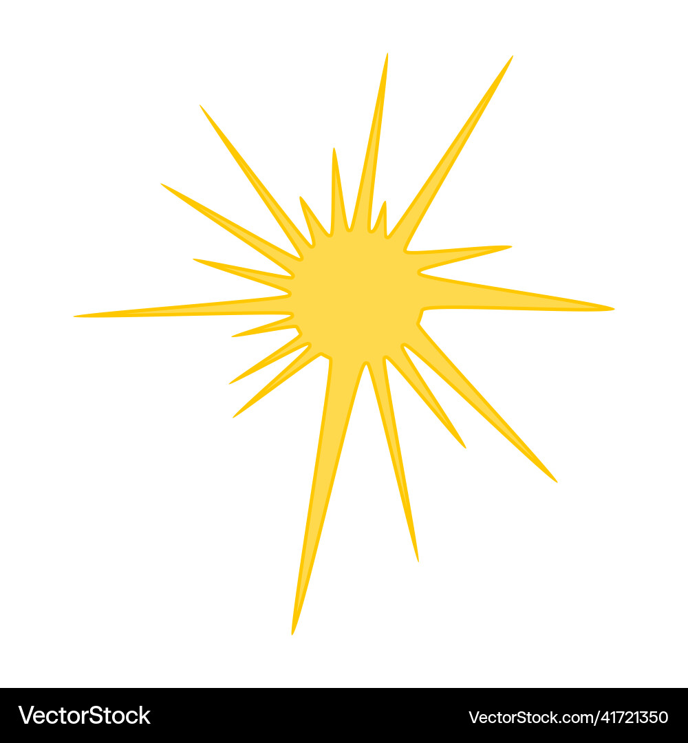 Star burst explosion icon of sun rays Royalty Free Vector