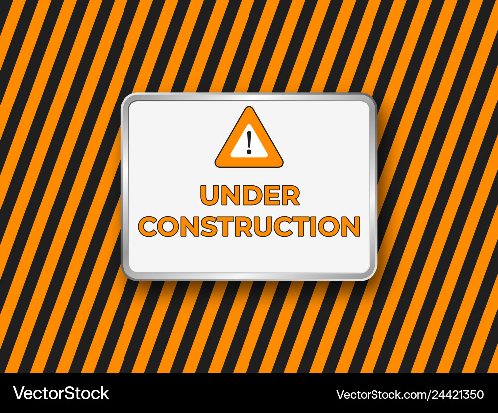 Under Construction Website Banner Royalty Free Vector Image
