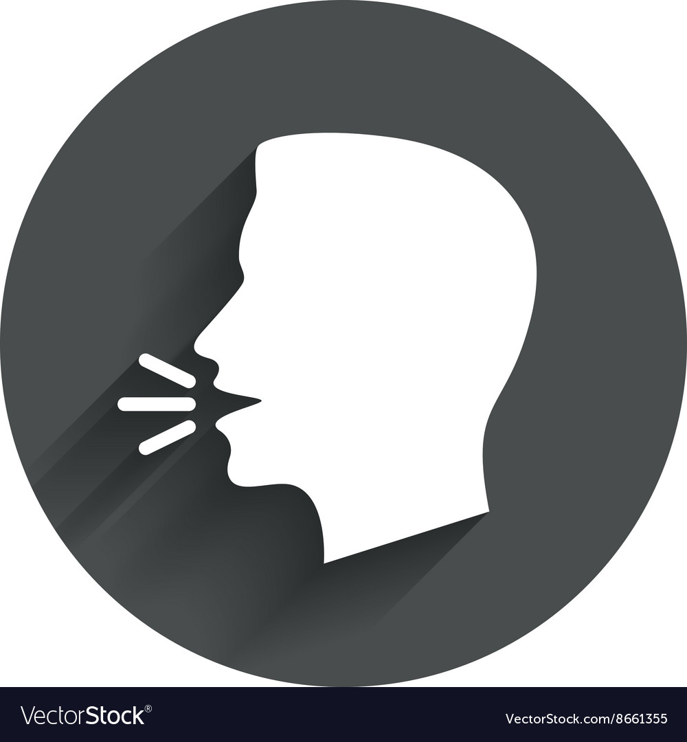 Talk or speak icon Loud noise symbol Royalty Free Vector