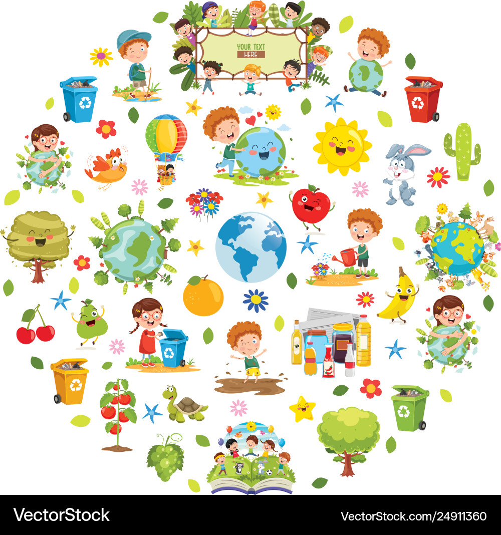 Environment concept design Royalty Free Vector Image