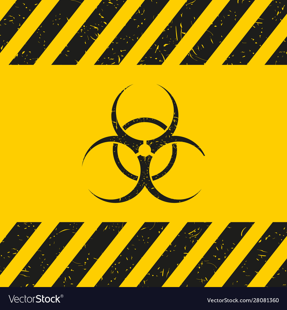 Grunge poster biohazard biohazard sign Royalty Free Vector