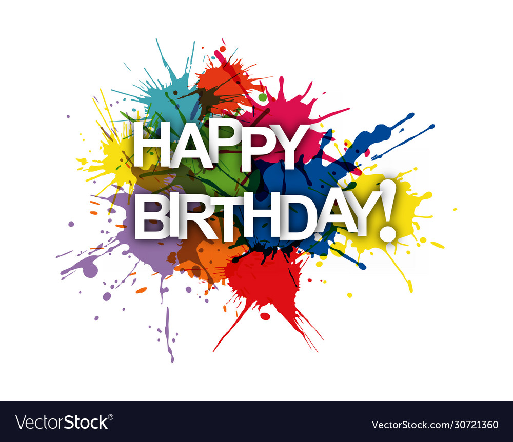 Happy Birthday Colorful Banner Colorful Royalty Free Vector 0484