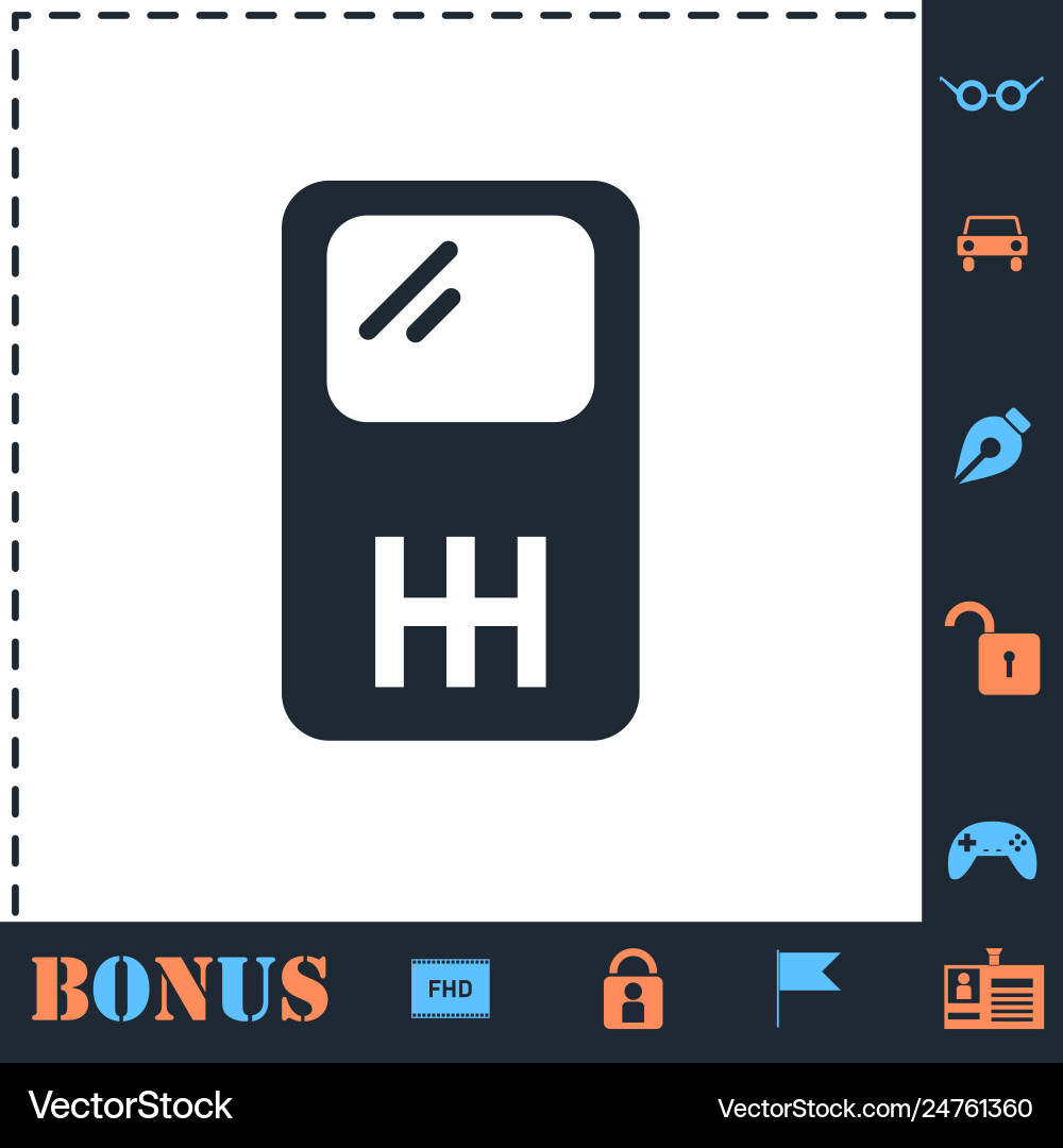 Mp3 player icon flat Royalty Free Vector Image