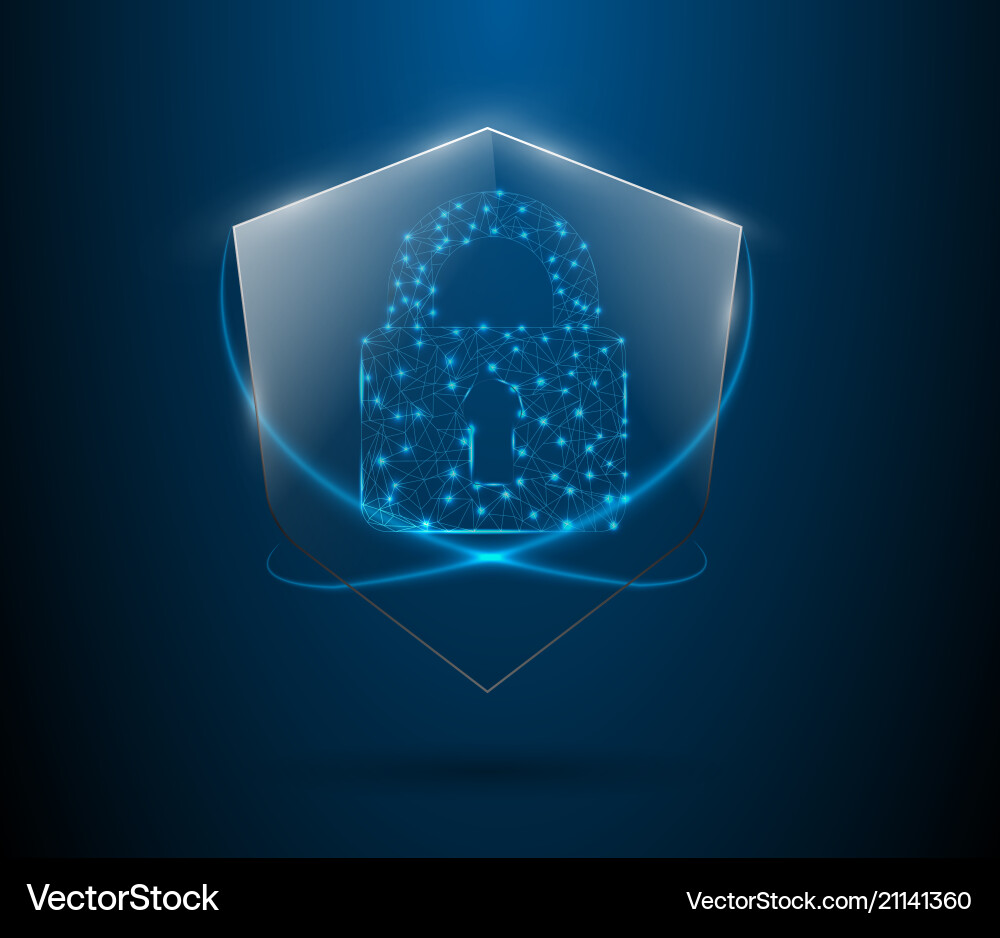 Protected guard shield security concept Royalty Free Vector