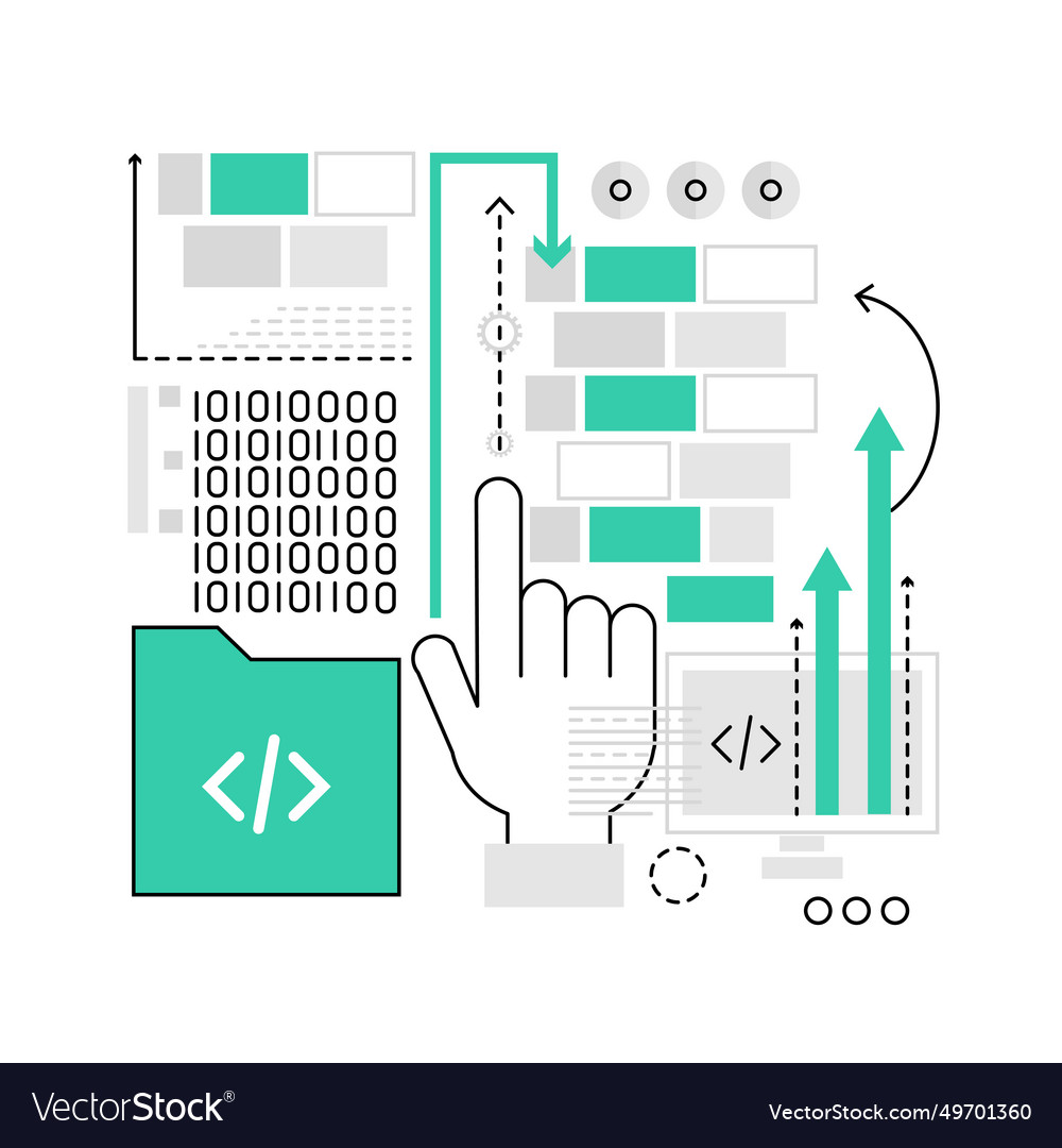 Web coding design Royalty Free Vector Image - VectorStock