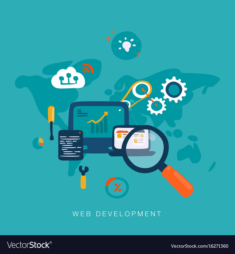 Web development Royalty Free Vector Image - VectorStock