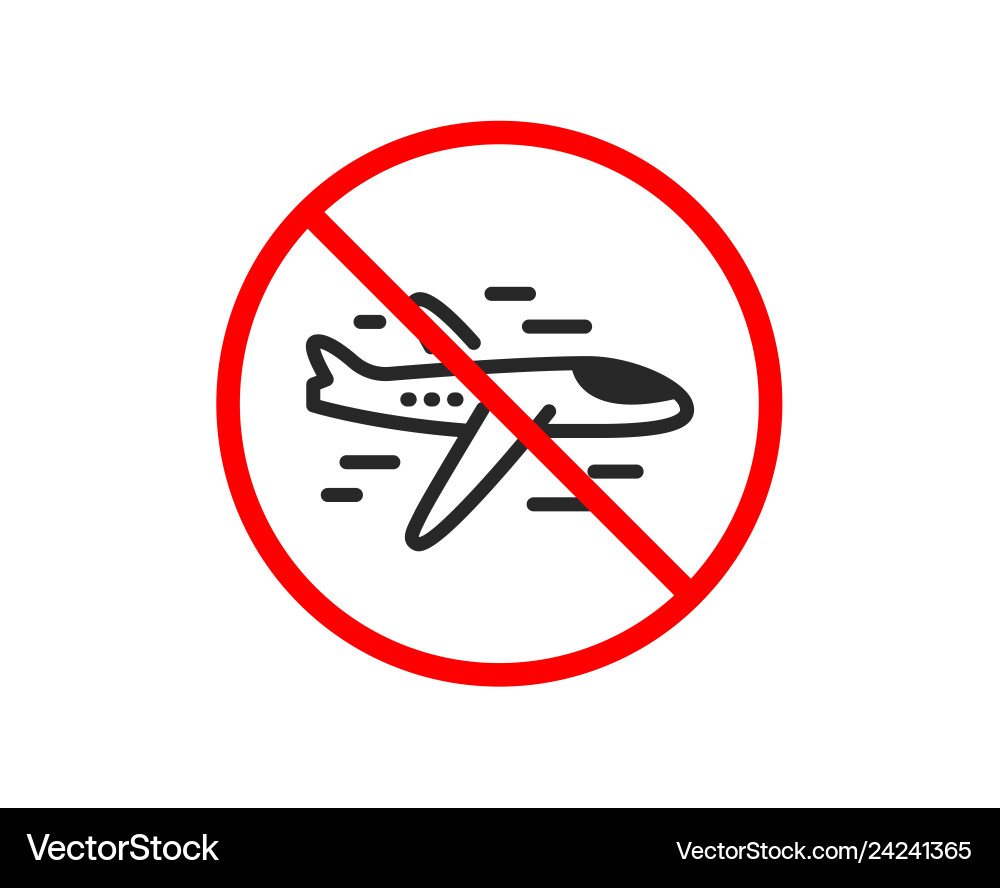 Airplane icon plane flight transport sign Vector Image