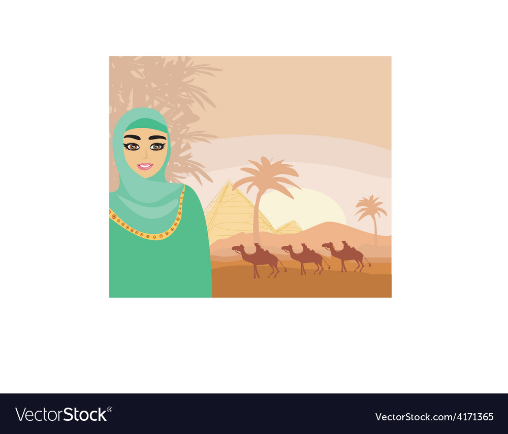 Arabian woman in the desert