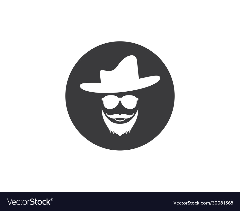 Cowboy hat symbol icon Royalty Free Vector Image