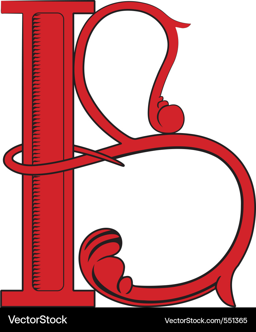 Decorative b Royalty Free Vector Image - VectorStock