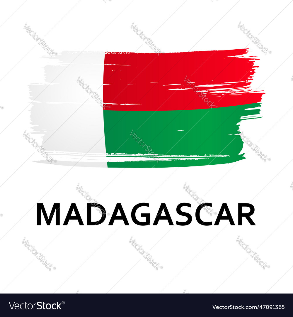 National symbols - flag of madagascar Royalty Free Vector