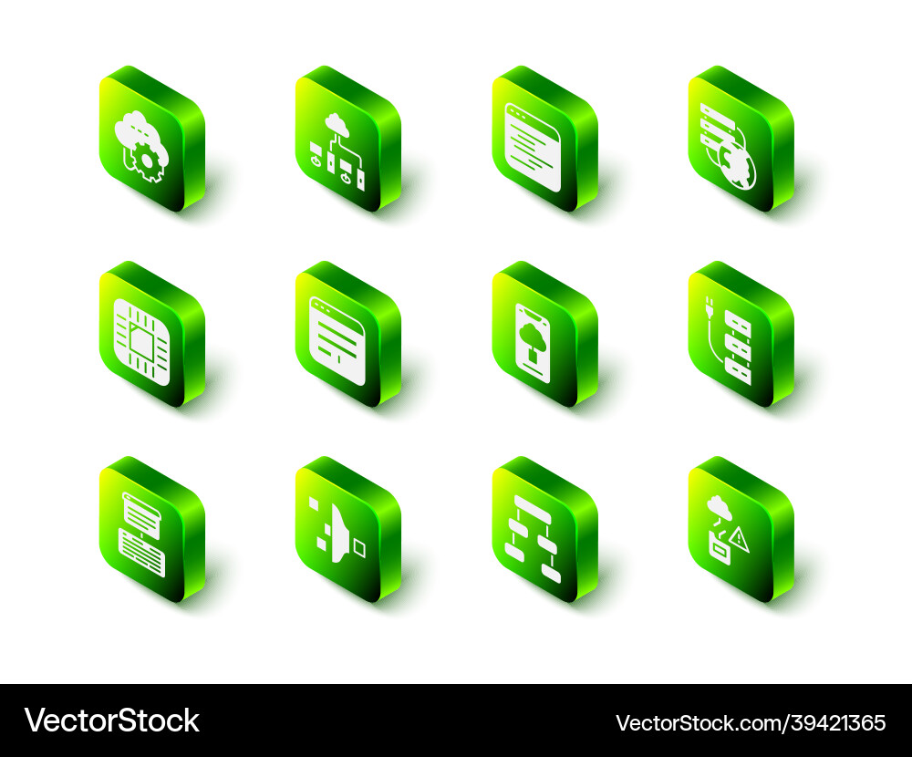 Networking Sofware Vector Set computer network software network cloud Vector Image