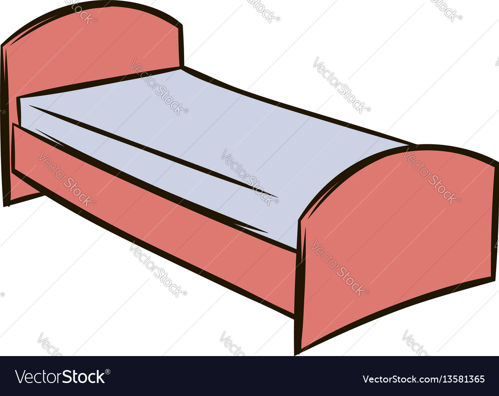 Single Bed Icon Cartoon Royalty Free Vector Image 9311