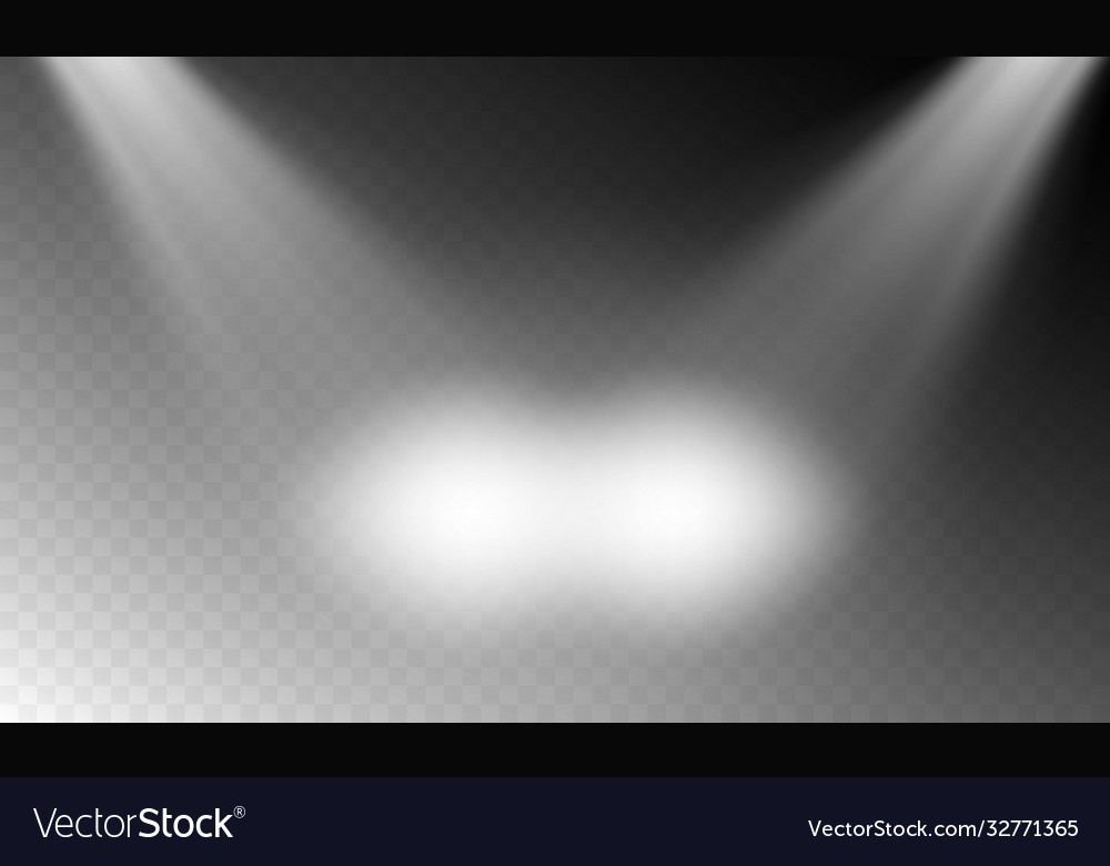 Spotlight isolated on transparent background Vector Image