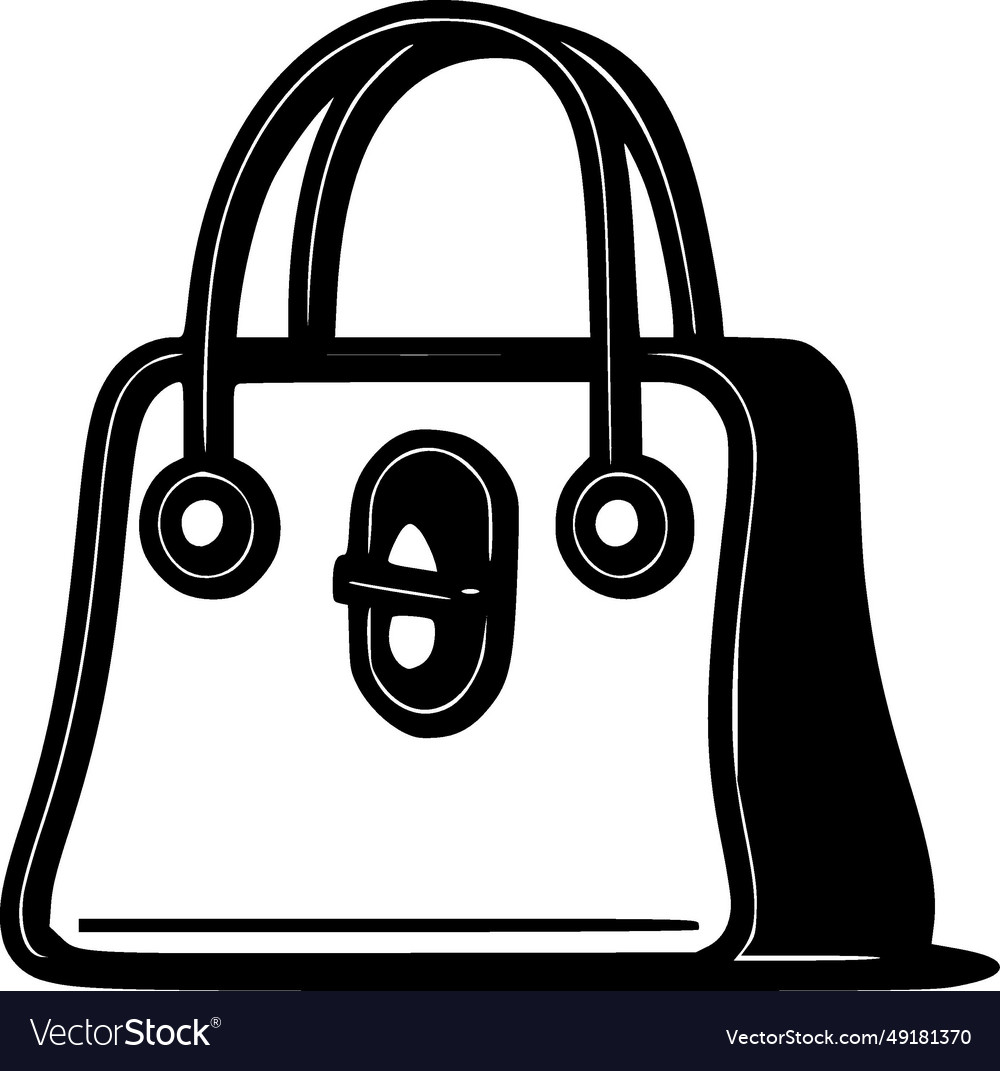 Bag - minimalist and flat logo Royalty Free Vector Image