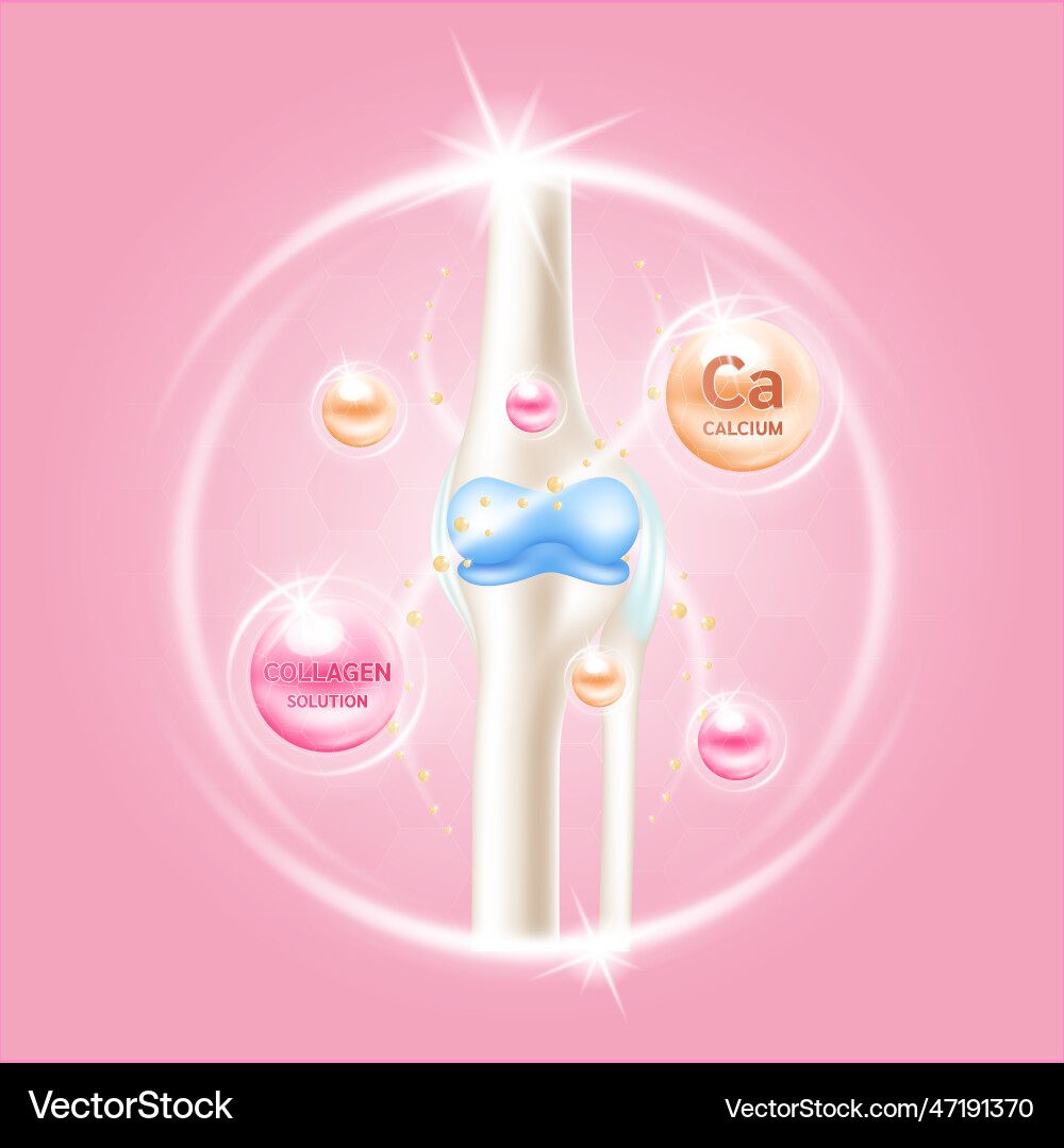 Calcium collagen vitamin therapy Royalty Free Vector Image