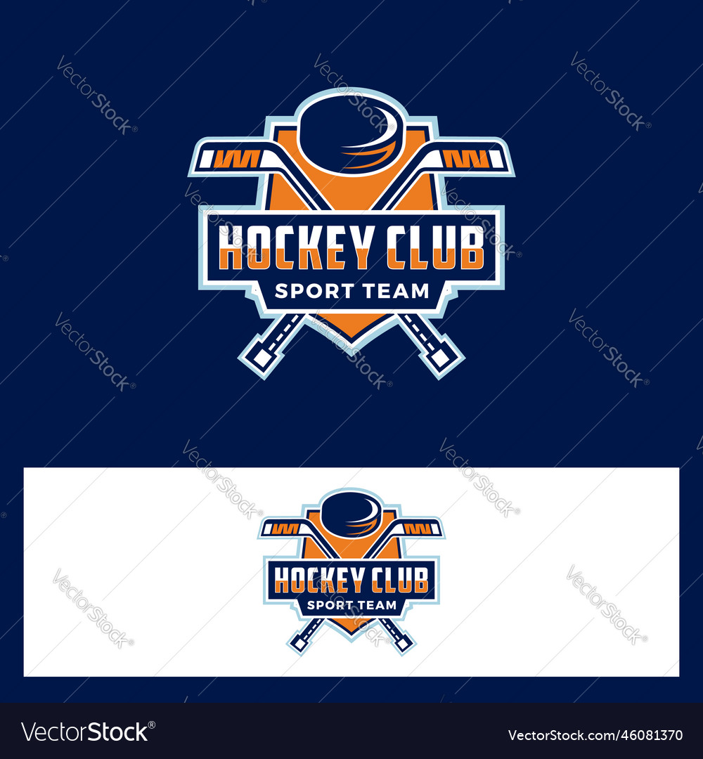 Hockey ice sport graphic template Royalty Free Vector Image