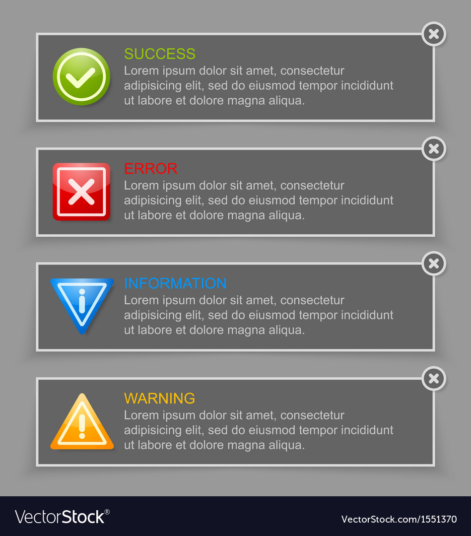 Notification banners Royalty Free Vector Image