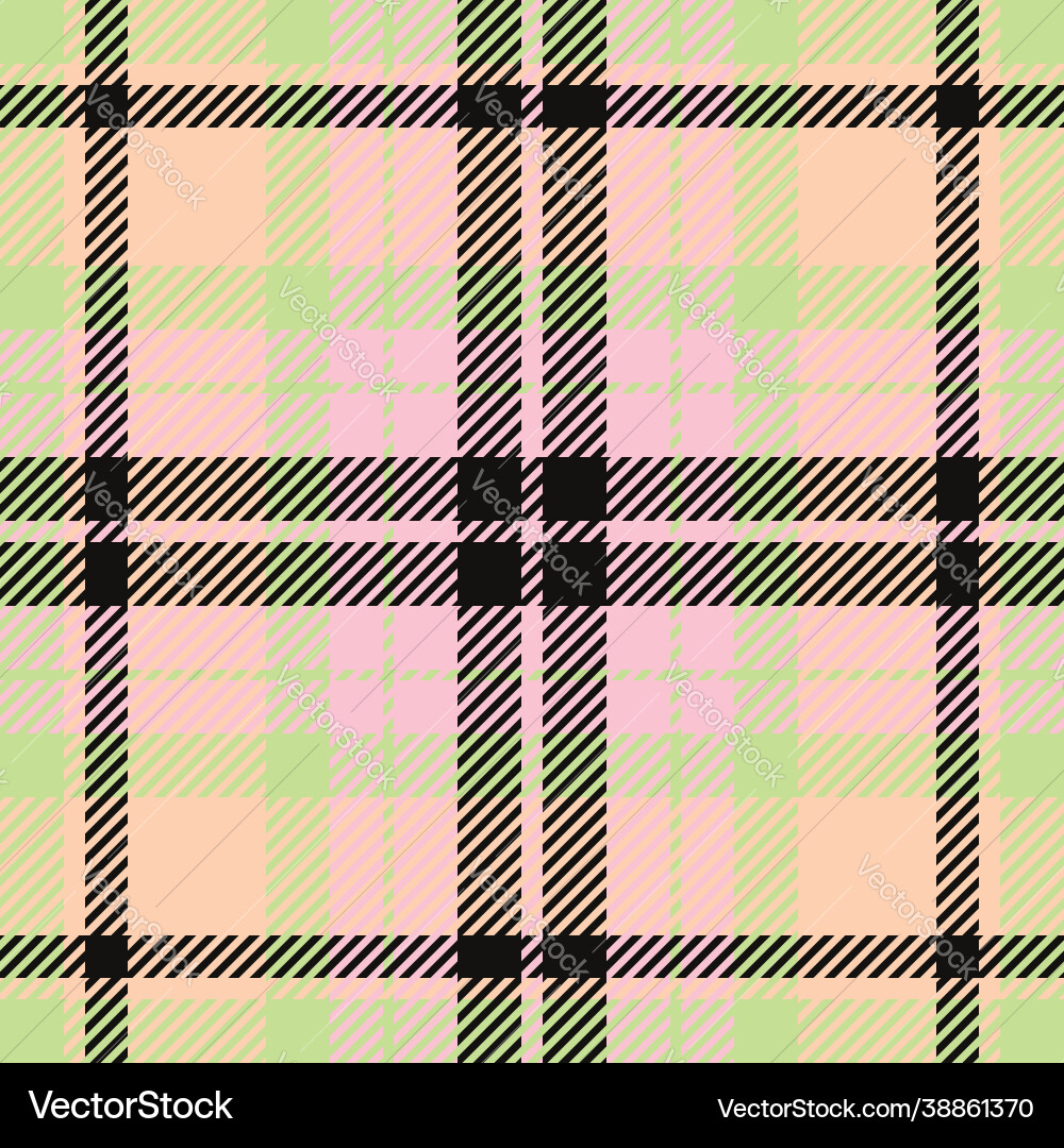 Plaid pattern seamless check fabric texture Vector Image