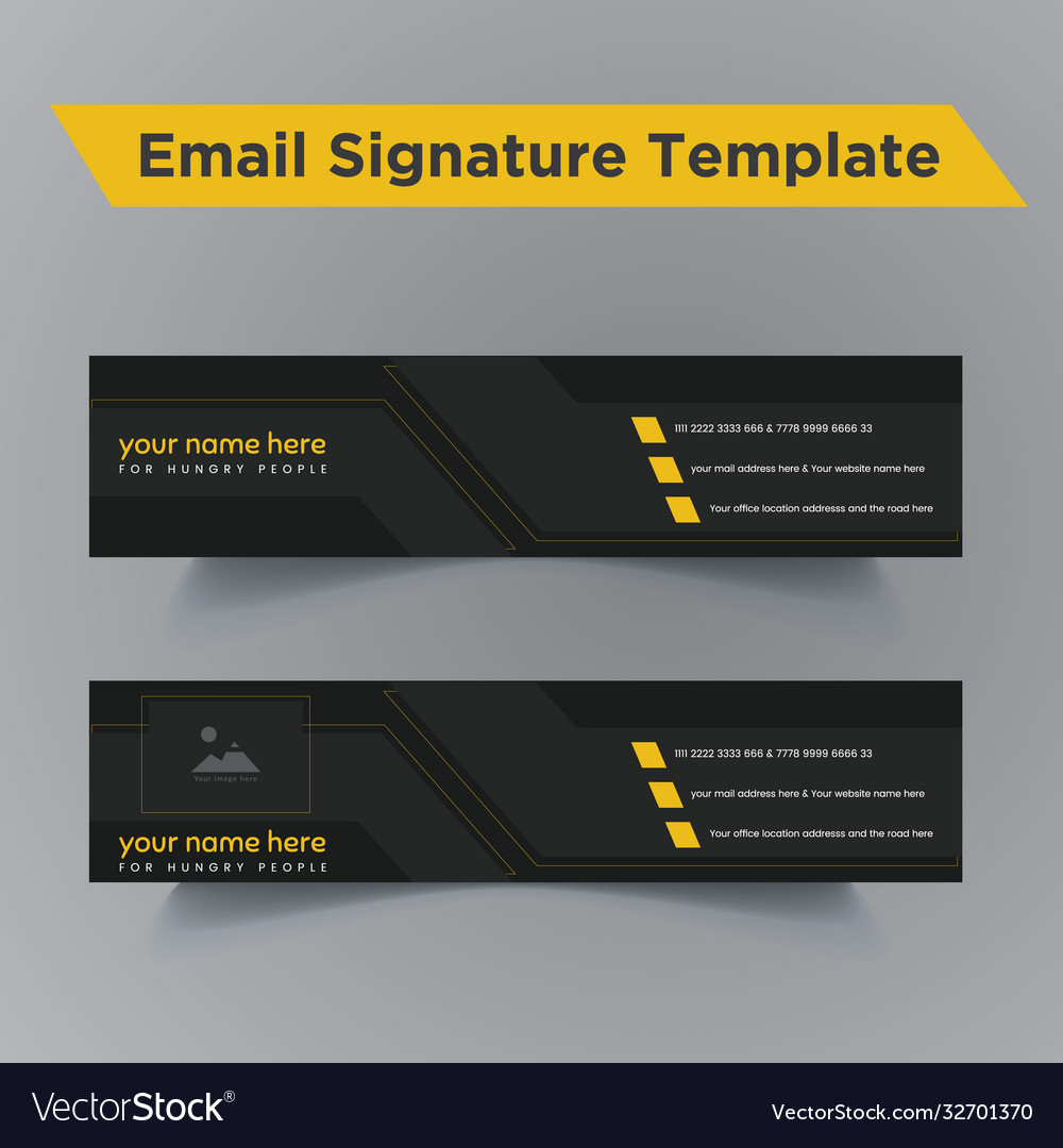 Professional corporate creative email signature Vector Image