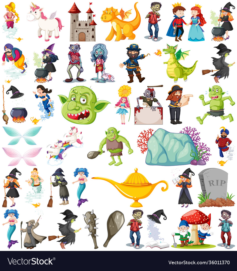 Fairy tale characters set Royalty Free Vector Image