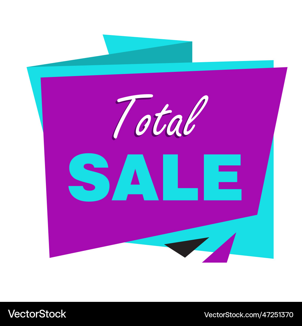 Total sale advertisement banner Royalty Free Vector Image
