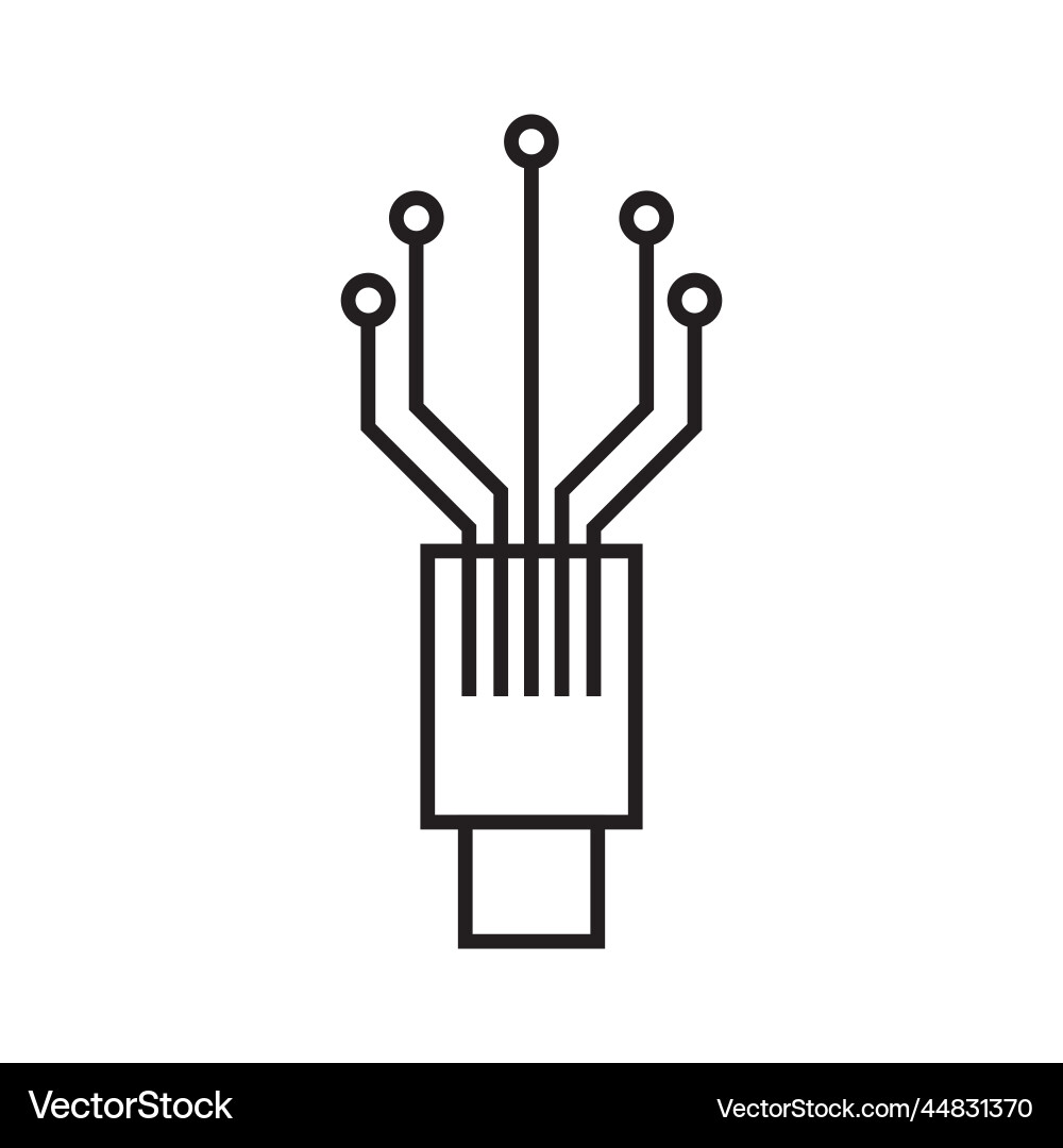 Viber optic cable icon Royalty Free Vector Image