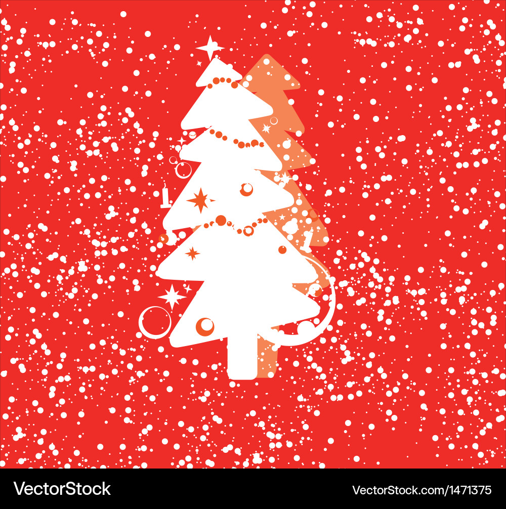 Christmas tree card Royalty Free Vector Image - VectorStock