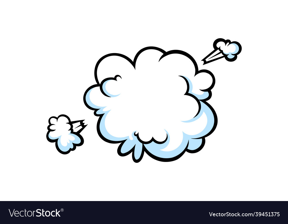 Comic boom smoke effect puff and burst clouds Vector Image