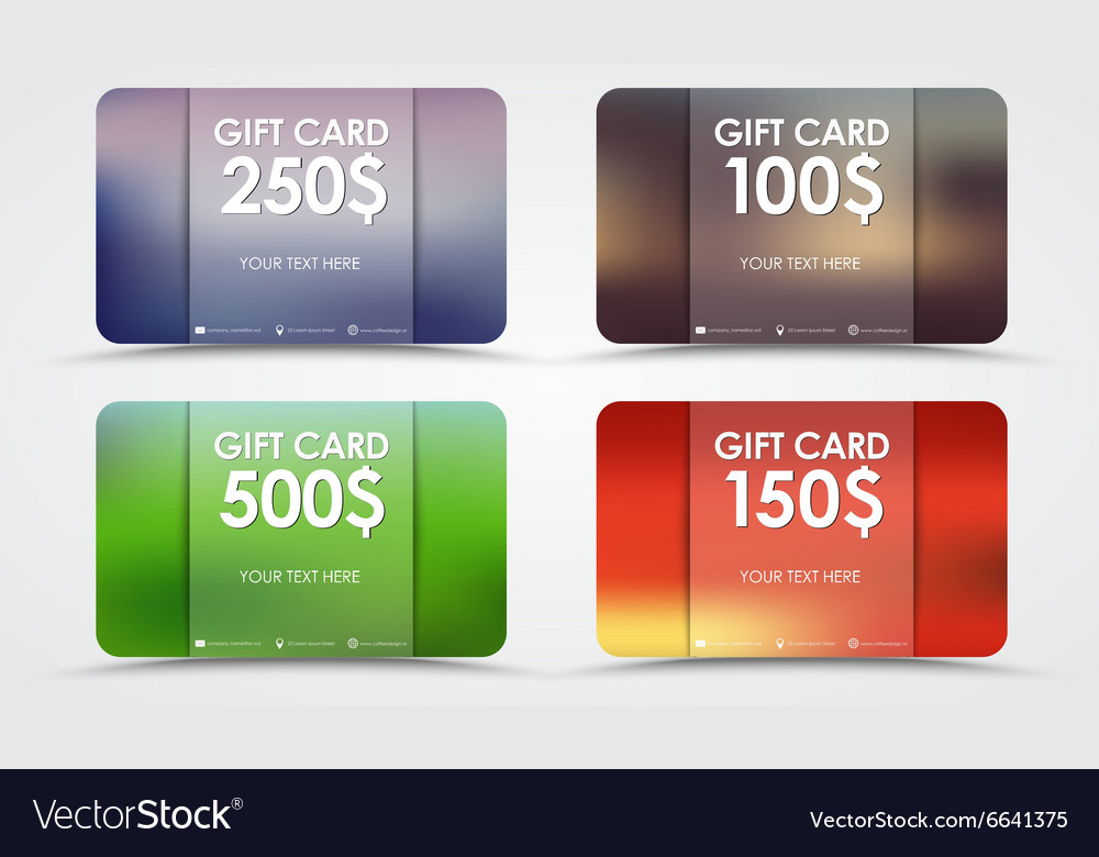 Design gift cards Royalty Free Vector Image - VectorStock