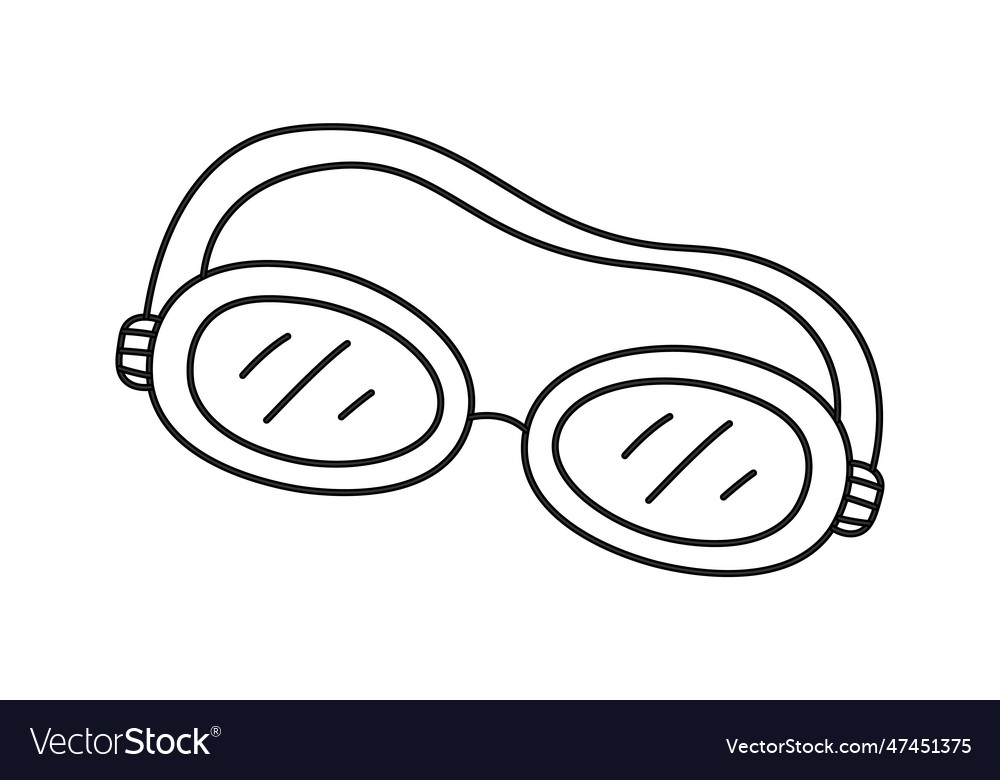 Goggles accessory linear Royalty Free Vector Image