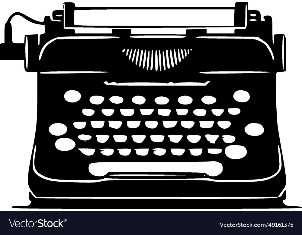 Typewriter - high quality logo ideal Royalty Free Vector