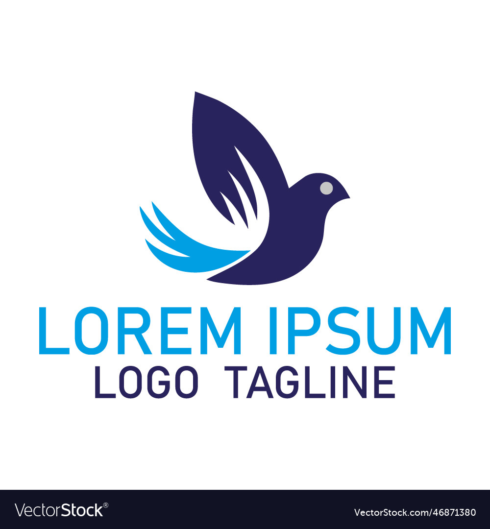 Bird logo design with format Royalty Free Vector Image