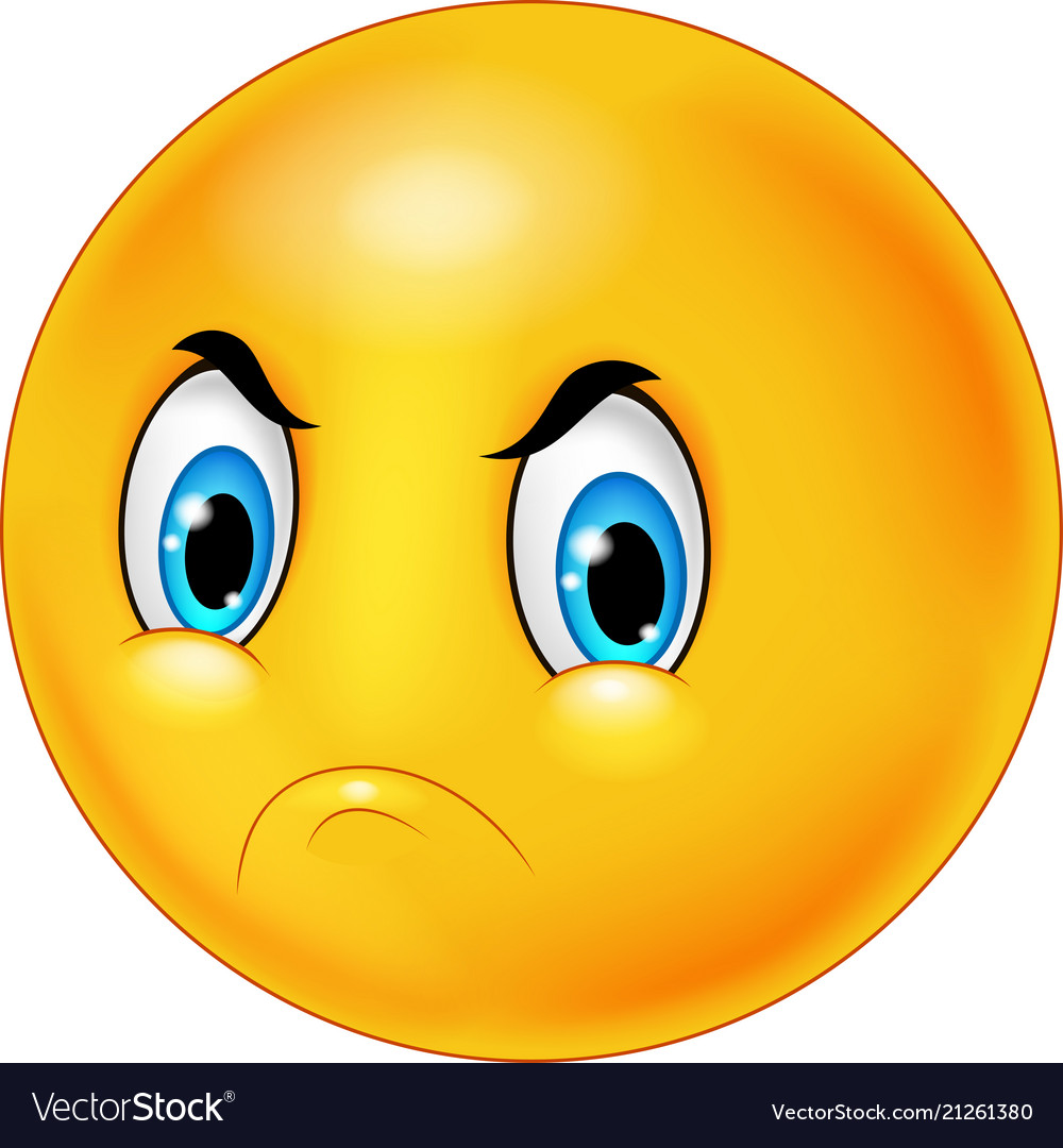 Cartoon Emoticon With Angry Face Royalty Free Vector Image 8657