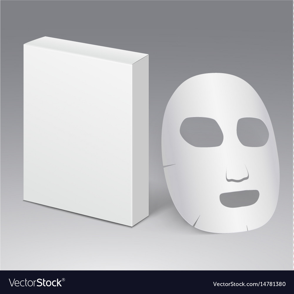 Cosmetic face mask with blank white 