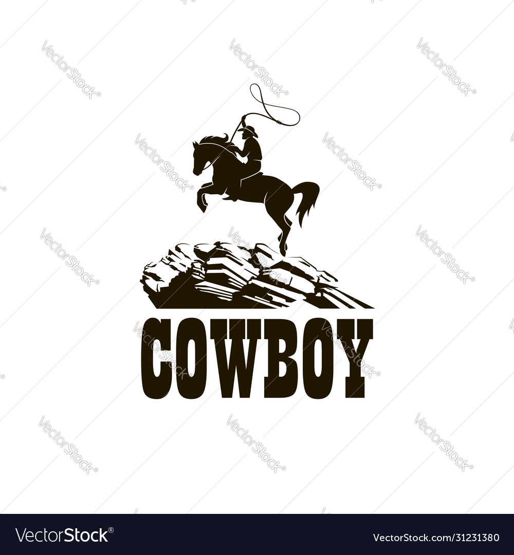 Cowboy silhouette Royalty Free Vector Image - VectorStock