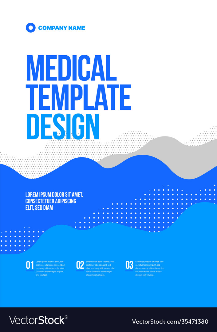 Layout design template for medicine a4 Royalty Free Vector