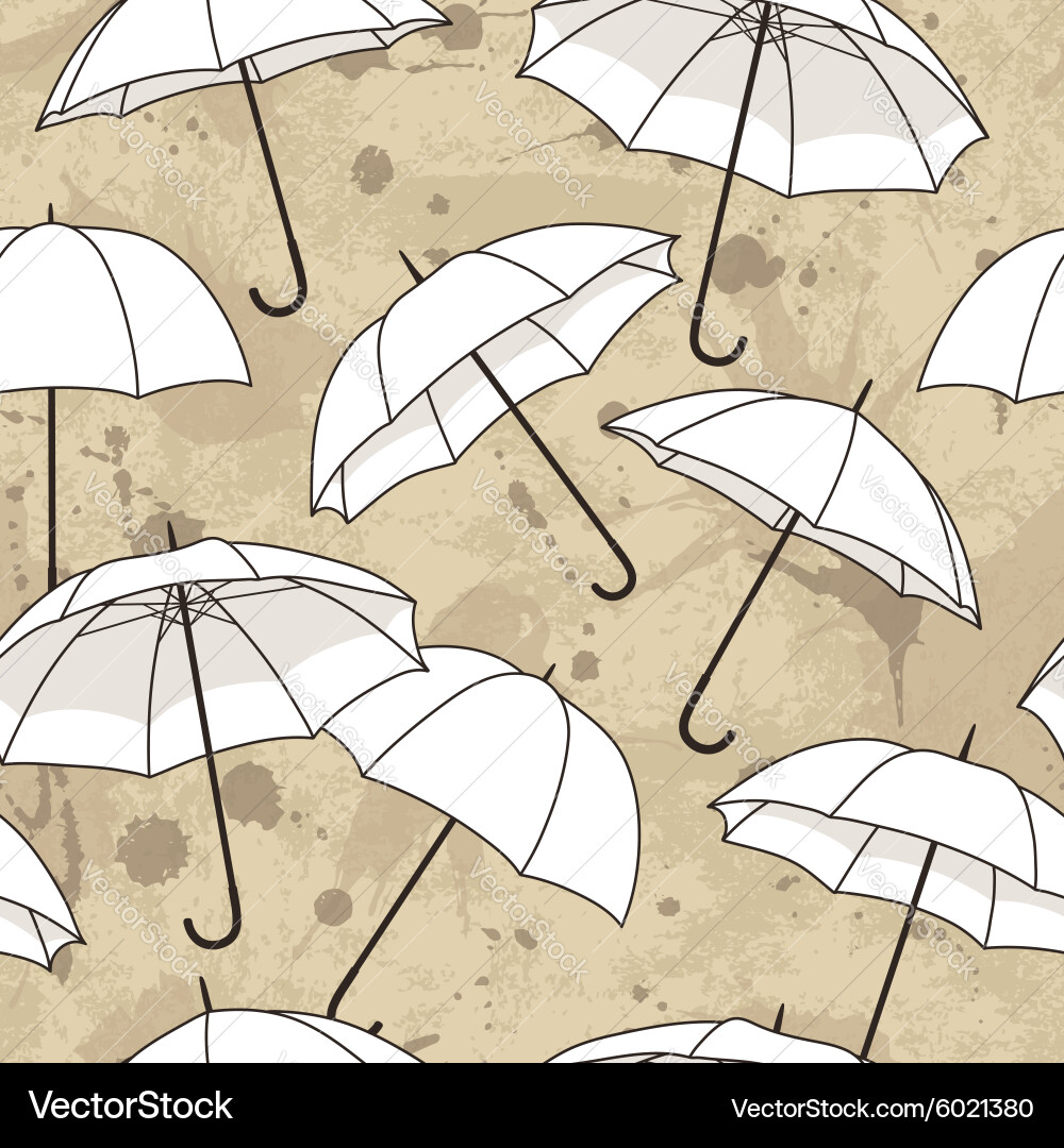 Seamless pattern with bright umbrellas Royalty Free Vector