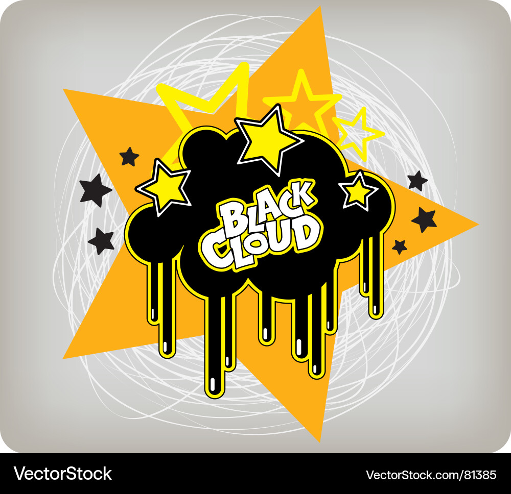 Black cloud Royalty Free Vector Image - VectorStock