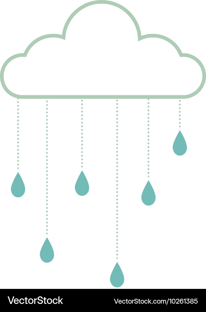 Cloud rain cloudy Royalty Free Vector Image - VectorStock
